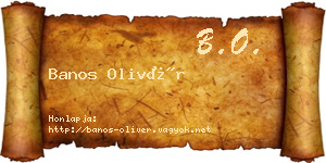 Banos Olivér névjegykártya